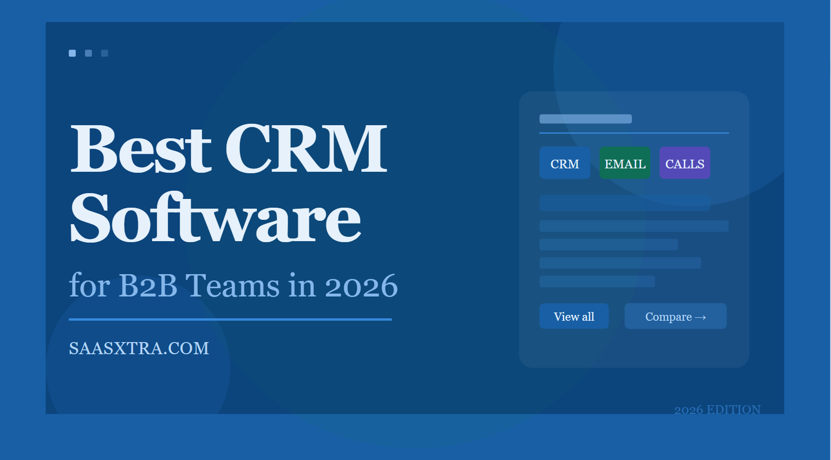 Best CRM Software for Small and Mid-Size B2B Teams (2026)